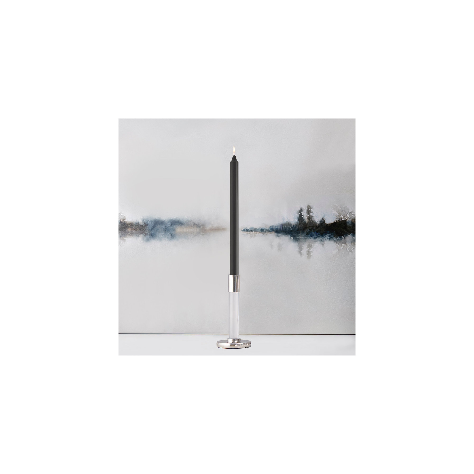 Root Candles Unscented Taper Candle, 12" H x 0.88" W x 0.88" D, Black