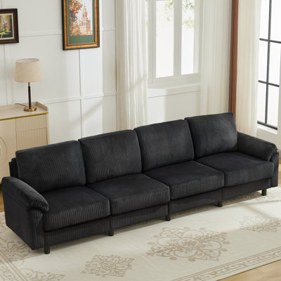 Upholstered Modular Sectional Sofa Four Seats Cloud Couch