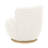 Rukadikar Occasional Swivel Chair 2-piece Set In Modern Ivory Boucle Fabric