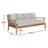 Arizona 69.5" Wide Outdoor Teak Patio Daybed with Cushions