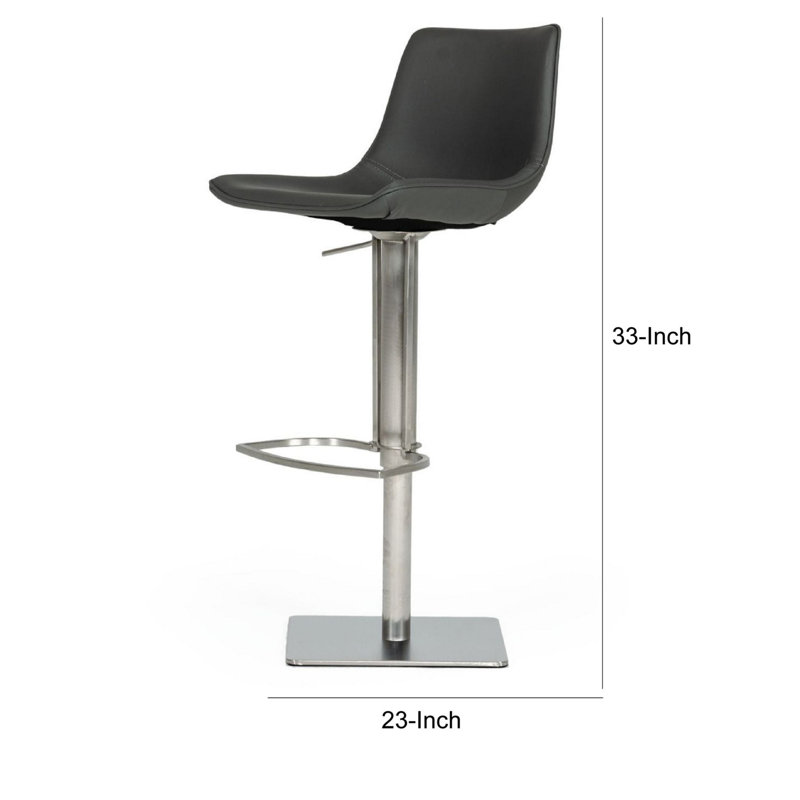 Tabouret pivotant à hauteur réglable Miltonsburg, Gris