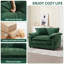 Fauteuil d'appoint surdimensionné en chenille avec repose-pieds-14780608
