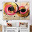 Cercles abstraits dans des tons de rose et d'or I - ensemble de décorations murales formes abstraites-107213579-107213574