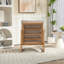 Fauteuil oscillant rembourré, structure en bois d'hévéa