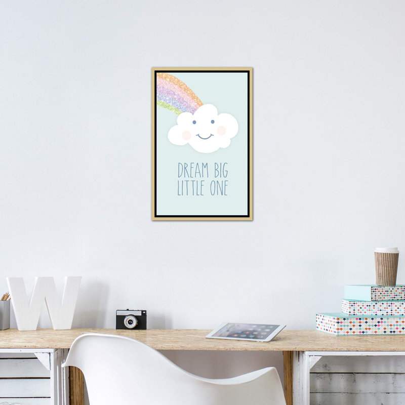 Art de rêve big little, Toile encadrée d'or, H 26 po x l 18 po x P 1,5 po