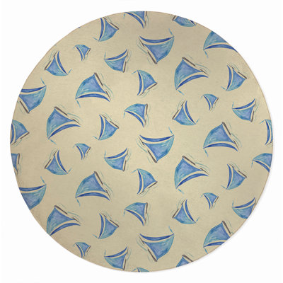 Summer Sailboats Outdoor Rug