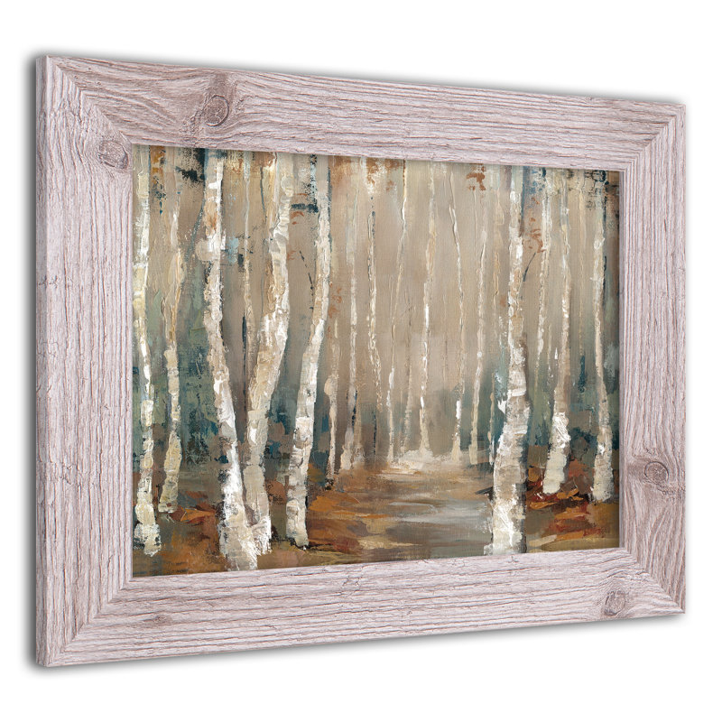 Birch Tree Landscape, reproduction encadrée, H 11 po x l 14 po x P 0,75 po, Blanc