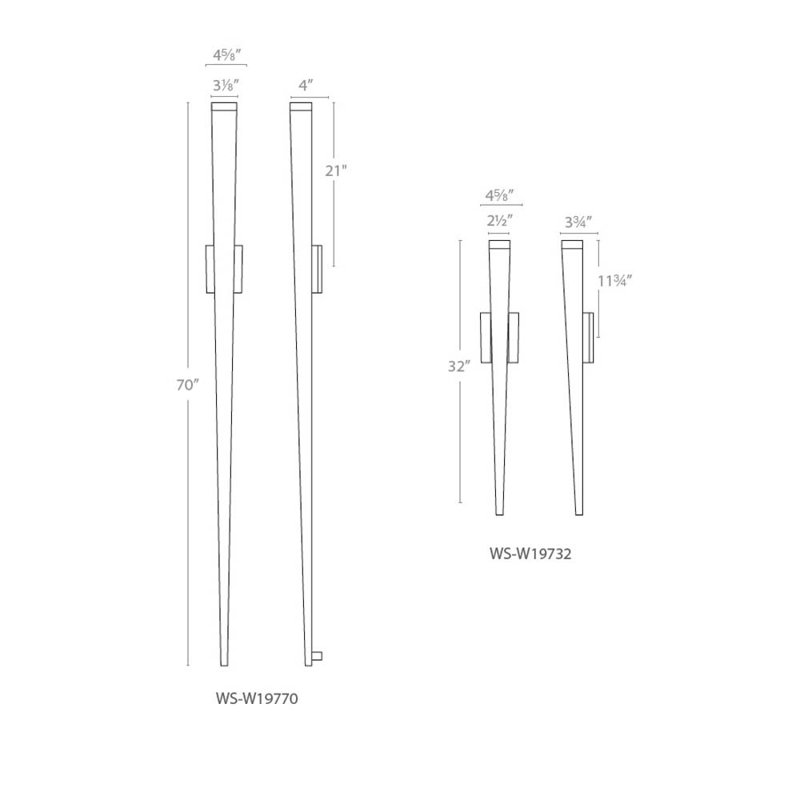 Staff 1 - Light LED Outdoor Armed Sconce, Black, 70" H x 4.625" W x 4" D