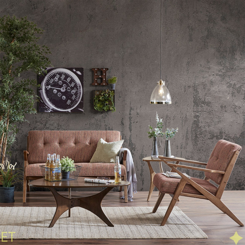 Méridienne Lounge, Mid Century Modern, Orange