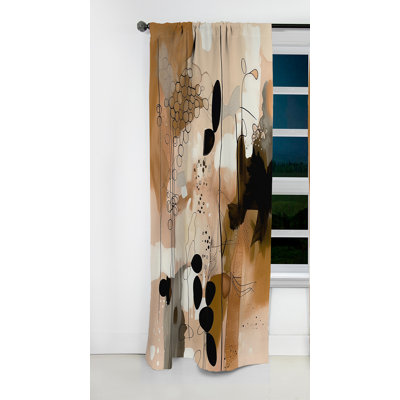 Kevelle - Abstract Curtain - Blackout Abstract Curtain - 1 Panels