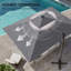 129'' X 105'' Rectangular Outdoor Solar Led Cantilever Patio Umbrella without Weighted Base-78455359