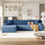 Grand canapé modulaire moderne en forme de L pour salon, chambre à coucher, salon, combinaison libre 2 pièces, style simplifié-121060203