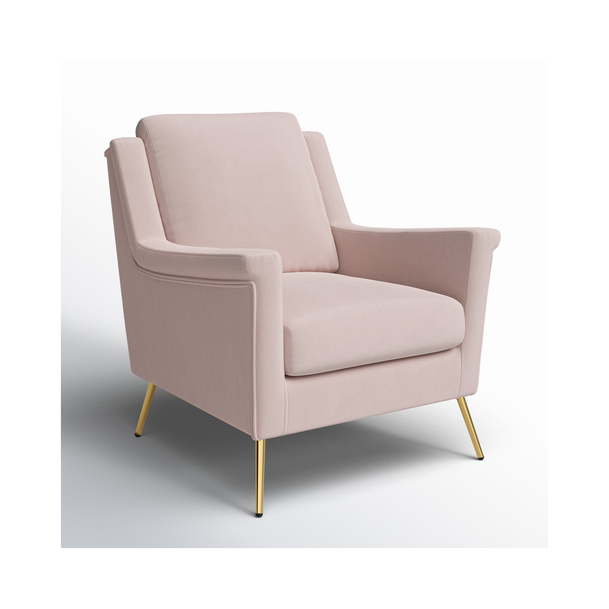 Gardella Upholstered Armchair, Blush Velvet