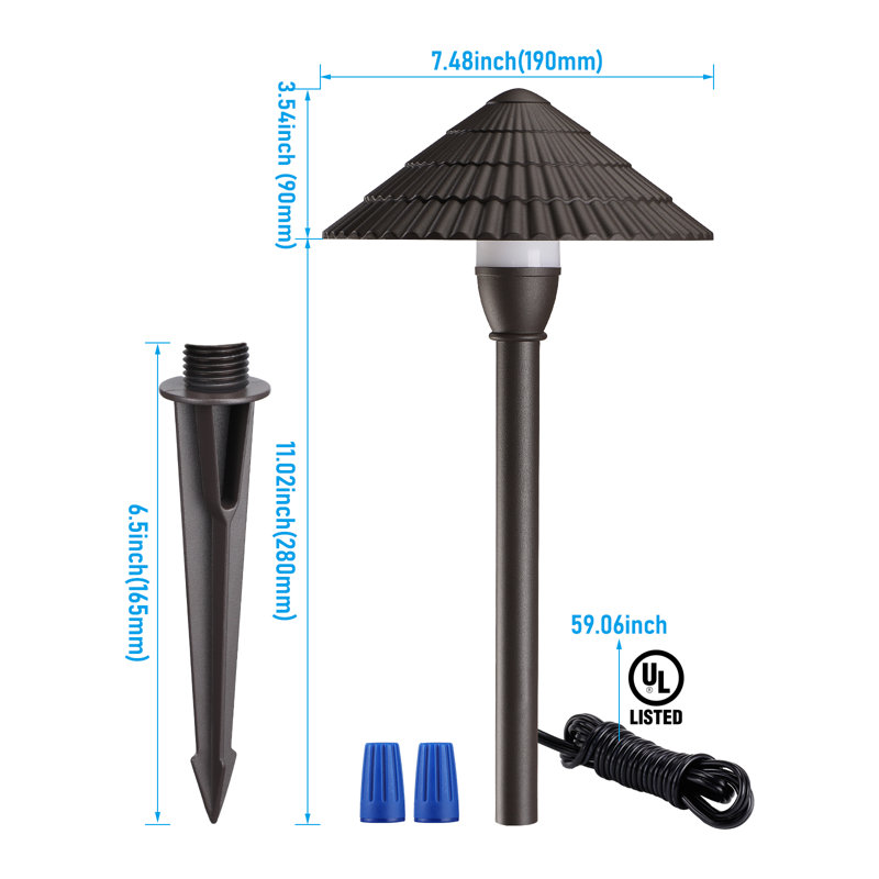 Éclairage paysager à DEL, lumières de sentier basse tension 3 W CA / CC 12 V, blanc froid 4 000 K