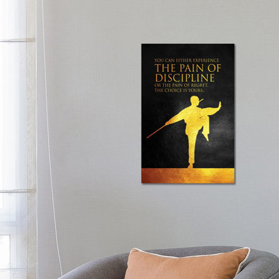 The Pain Of Discipline by Adrian Baldovino - Wrapped Canvas Painting