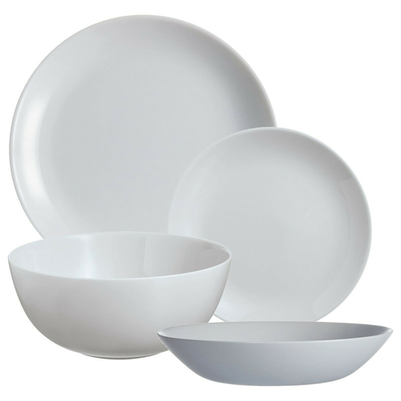 Dinnerware Set 19 Piece - Service for 6, Grey