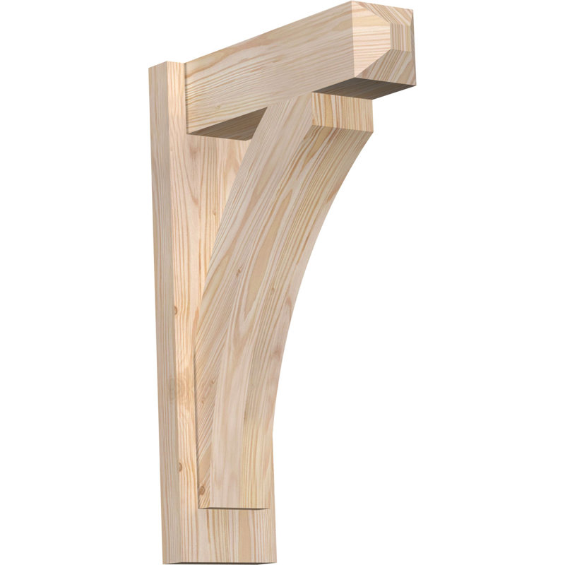 Thorton Craftsman Rustic Wood Outlooker,  16" D x 24" H , 7 1/2" W Douglas Fir (Smooth)