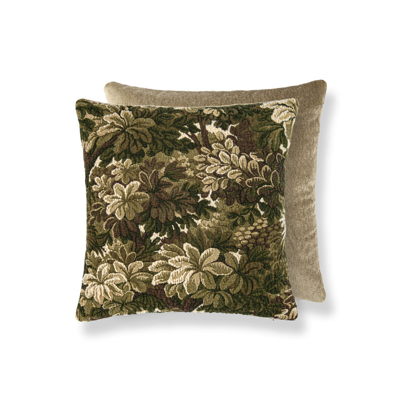 Throw Square Pillow Cover & Insert, Moss
