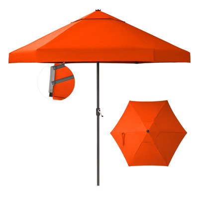 9 Ft Patio Umbrella with Auto-Tilt