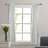 Linen Curtain with Hand Block Printing Rustic Home Vibes, Darpan, Gray-1817101194