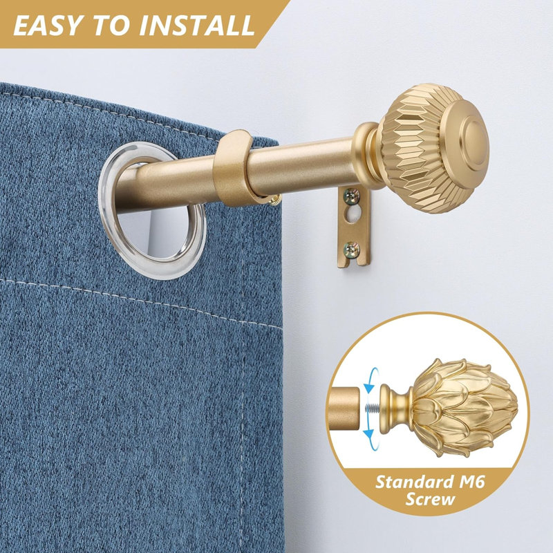 Curtain Rod, Adjustable From 28 Inches To 48 Inches