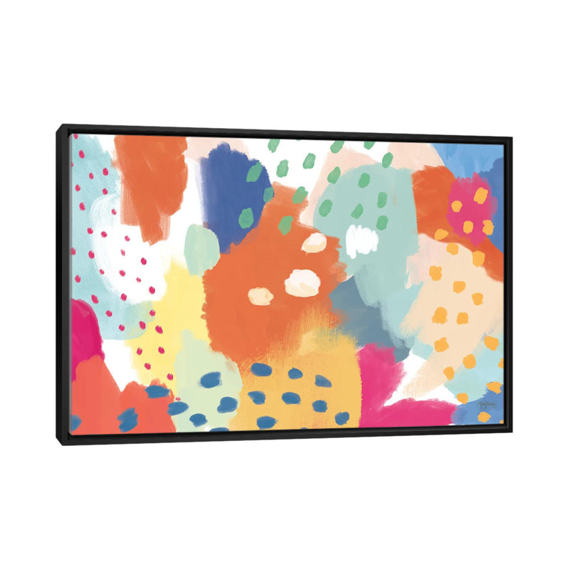 «Bright Life II», reproduction sur toile, H 18 po x l 26 po x P 1,5 po, Toile avec cadre noir, Pas de tapis