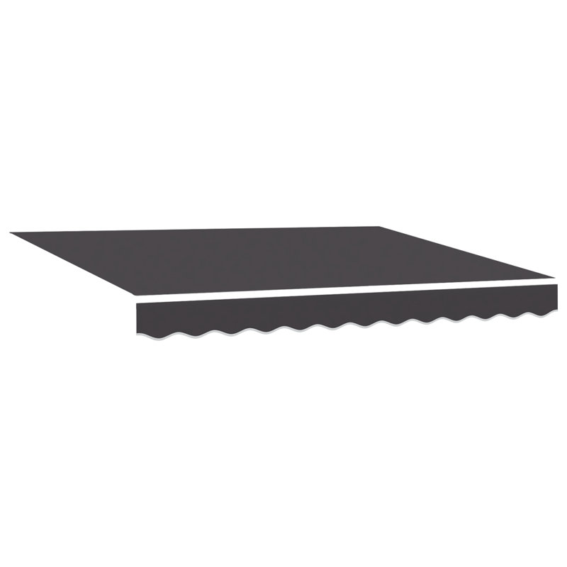  Modern Awning Replacement Fabric, 328 cm W x 193.5 cm D, Anthracite