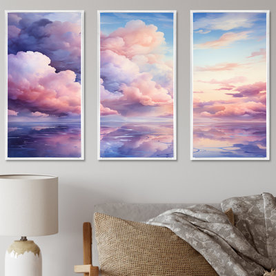 Mauve et rose couleur pastel - art mural ciel