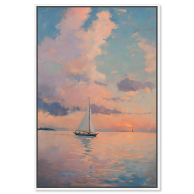 Voile après-midi I, toile Monet Coastal par Art Remedy