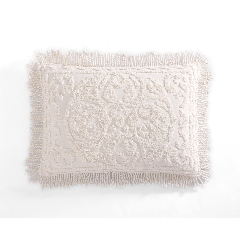 Taie décorative en chenille, Rosé, Taie décorative standard