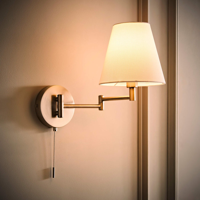 Swing Arm Sconce, 2, Brushed Chrome, Yes