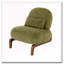 Chaise de salon en velours avec coussin moelleux, fauteuil d'appoint sans accoudoirs avec pieds en bois massif-1010561910