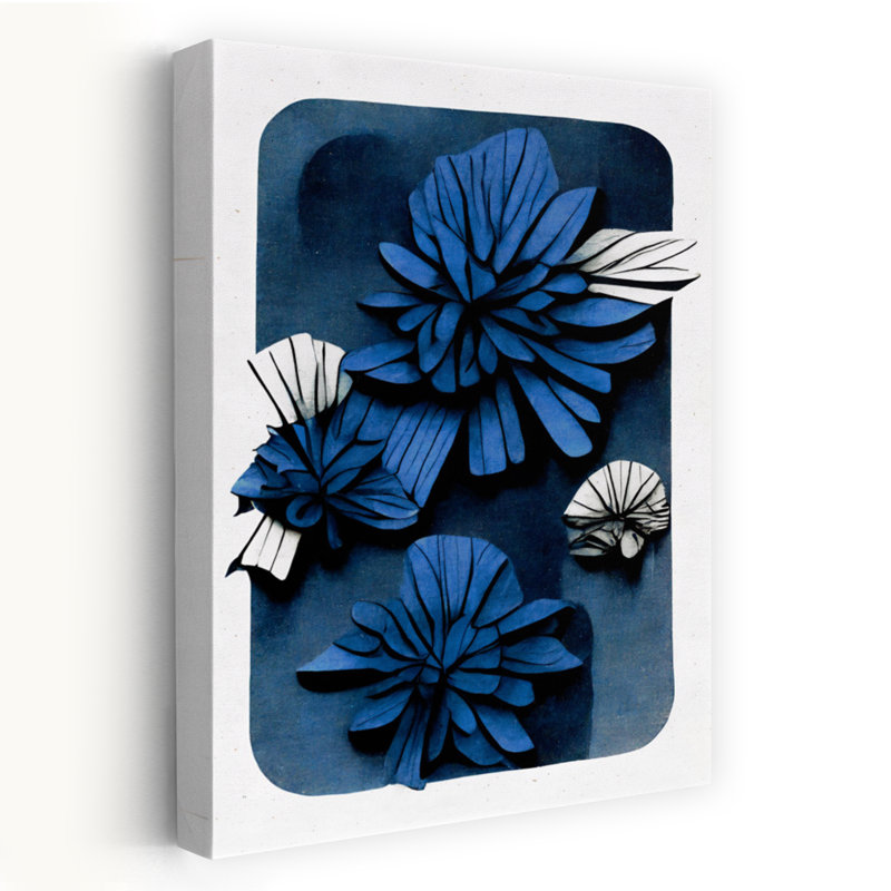 Contemporary Art Abstract Contemporary Geometric Flower Wall Art 1 Piece Wrapped Canvas Wall Art, 45.72 cm H x 30.48 cm W