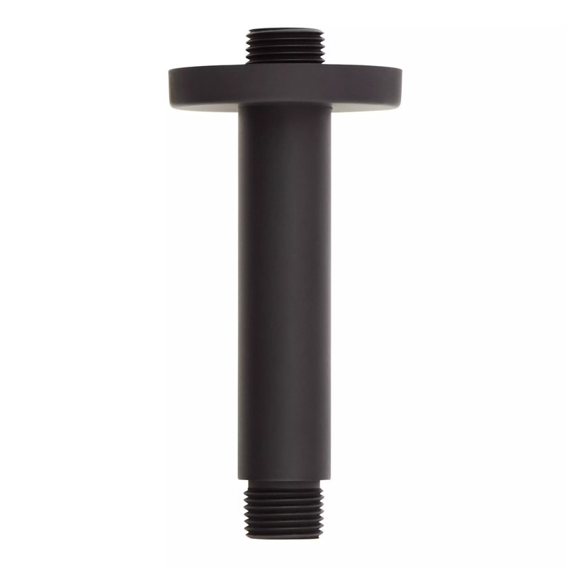 4" Round Ceiling-Mount Shower Arm, Matte Black