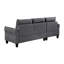 Geramiah Grey Upholstered Loose Back Sectional Sofa