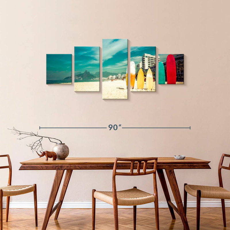 Surfboards, 36" H x 80" W