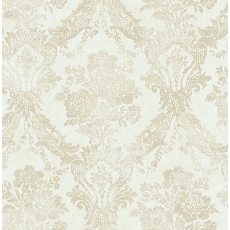 Papier peint Seabrook Designs Chateau, Crème métallique