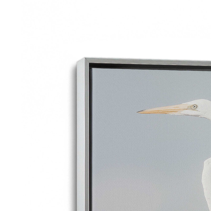«Everglades pair» par Nathan Larson, reproduction d'art sur toile, Argent argent, Cadre flottant, H 30 po x l 20 po