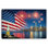 Étoiles sur Manhattan - art sur toile avec feux d'artifice NYC