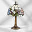 Carpentras 34Cm Tiffany Style Lily Blue Pink Cream Glass Table Lamp