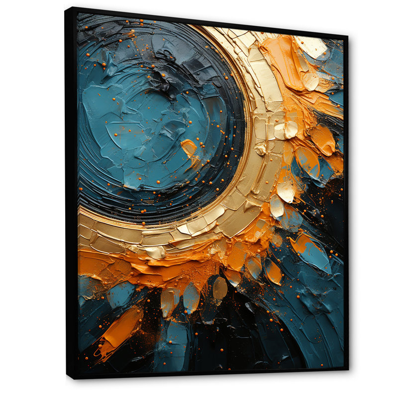 " Desert Mirage Vortex III ", Black Floater Framed, 40" H x 30" W