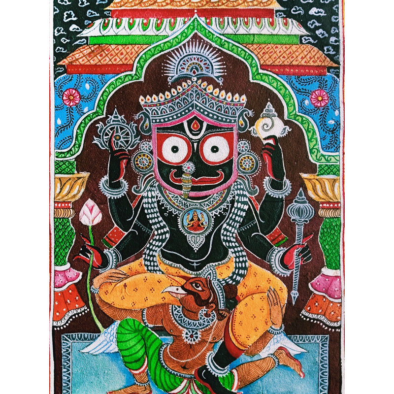 Lord Jagannath | Aquarelle sur papier | Par Yubraj