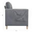 Canapé confortable en bois massif à trois places - Coussins moelleux, durables et durables, canapé de 79,5 po pour le salon