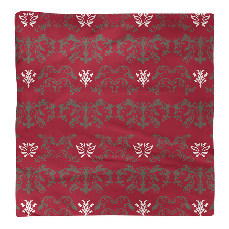 Serviette Tampa Bay, Étain / rouge / blanc, polyester, l 22 po x L 22 po