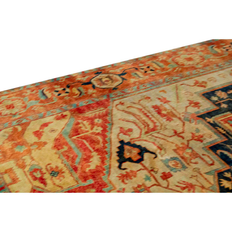 Heriz Wool Oriental Area Rug