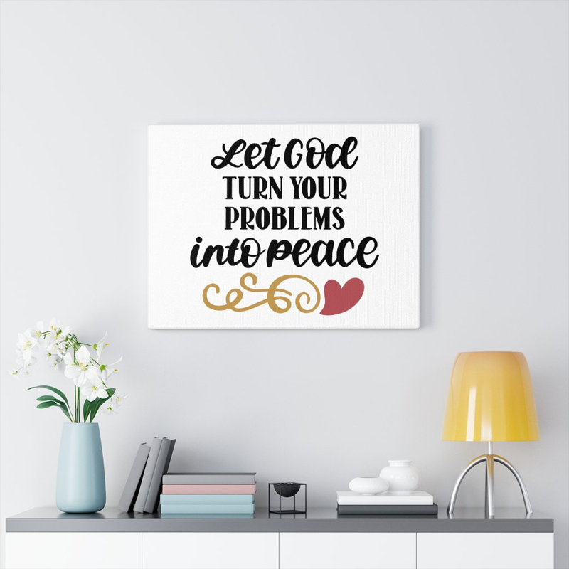 Problems Into Peace - Wrapped Canvas Print, 61cm H x 76cm W