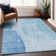 Premium Machine Washable Prisco Blue Rug