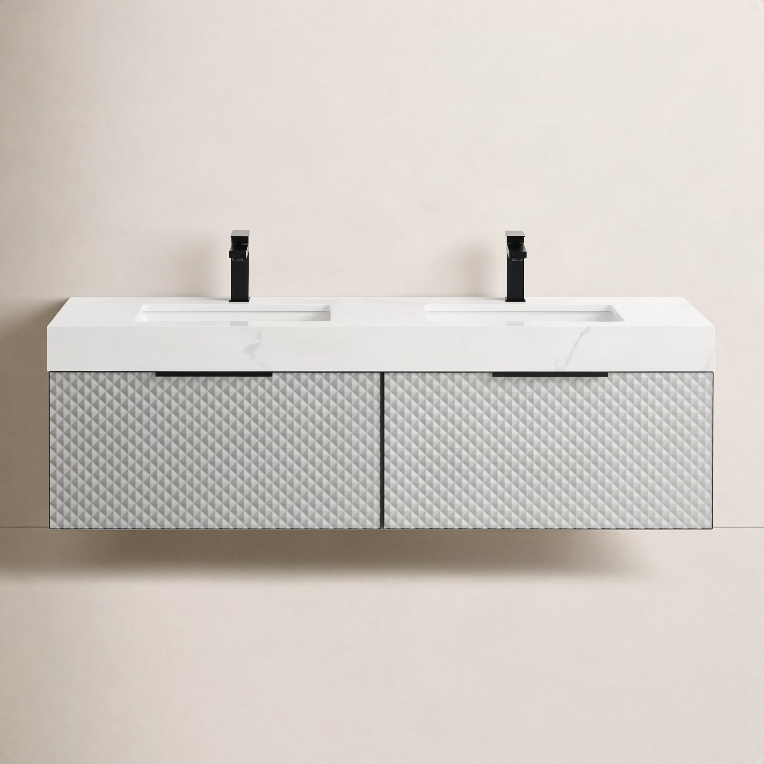 Diedrick 72'' Double Bathroom Vanity, Silver Gray