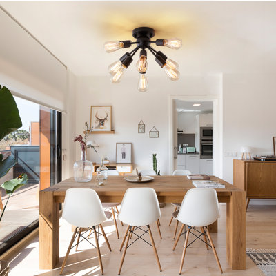 Plafonnier semi-encastré 8 lumières 22,05 po Naumann