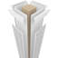 Carré Art déco non effilé avec colonne Prairie Capital et Prairie-70759206